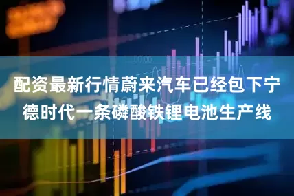配资最新行情蔚来汽车已经包下宁德时代一条磷酸铁锂电池生产线