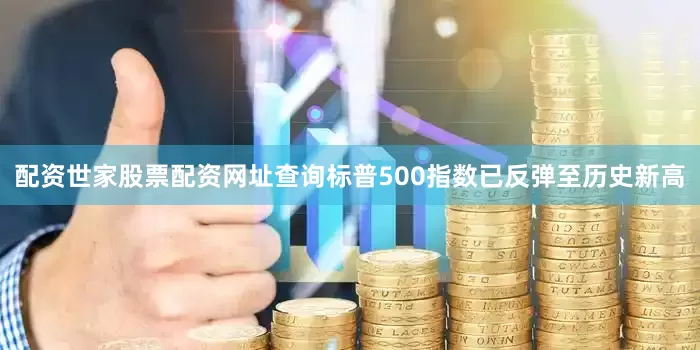 配资世家股票配资网址查询标普500指数已反弹至历史新高