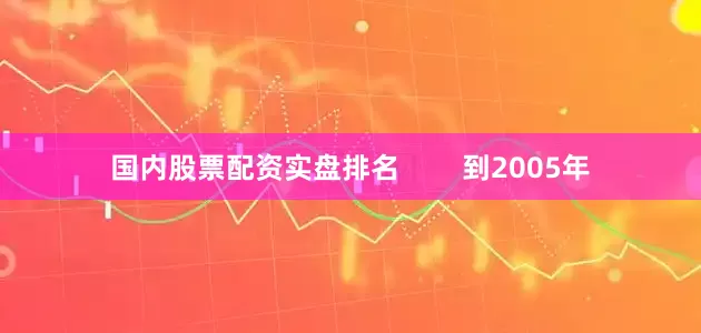 国内股票配资实盘排名        到2005年